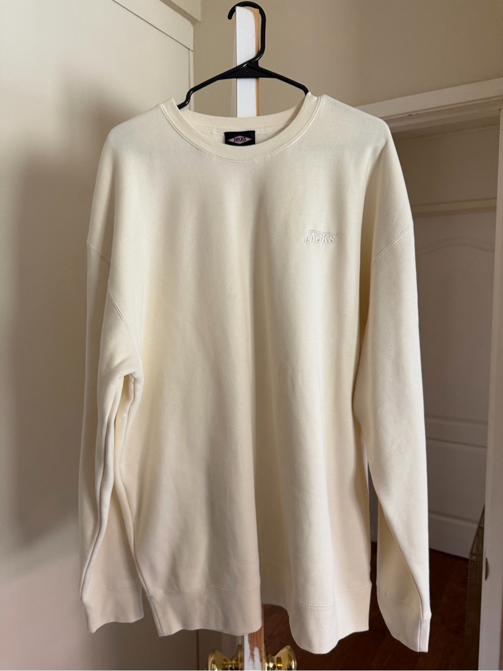 JACKS Men's Cream Crewneck Sweatshirt